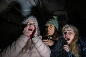 Visitors on a Halloween Ghost Tour at Shepton Mallet Prison