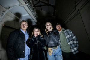 Visitors on a Halloween Ghost Tour at Shepton Mallet Prison